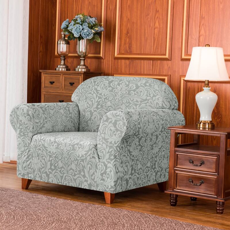 Subrtex 1 Piece Armchair Slipcover Jacquard Damask Spandex Furniture Protector