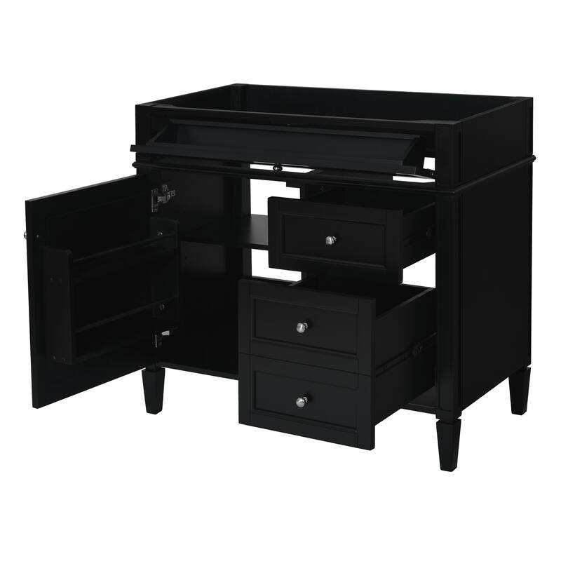 36" Wood Bathroom Vanity with 2 Drawers (No Top Sink)