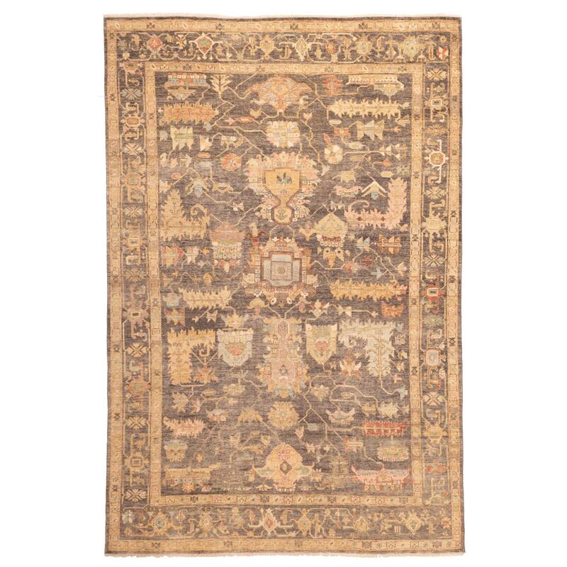 ECARPETGALLERY Hand-knotted Jules Serapi Charcoal Wool Rug - 9'7 x 14'4