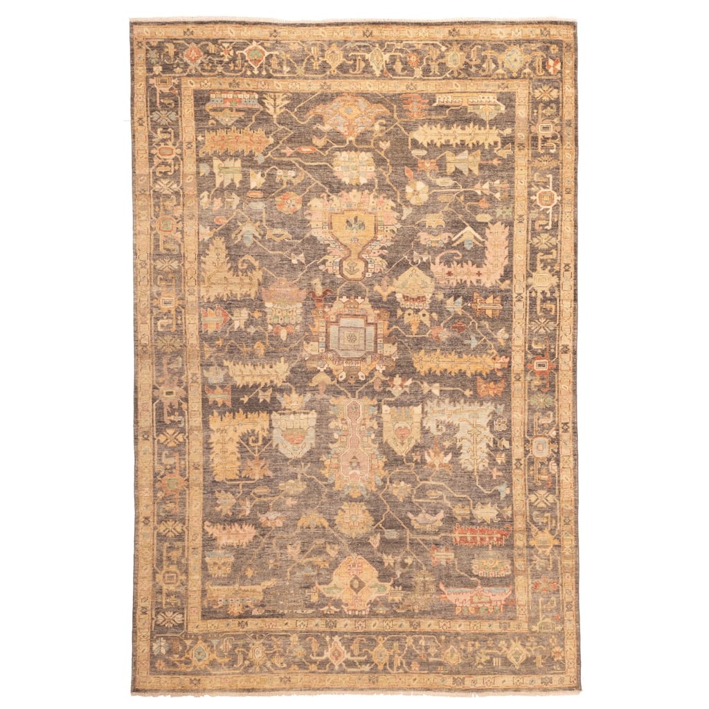 ECARPETGALLERY Hand-knotted Jules Serapi Charcoal Wool Rug - 9'7 x 14'4