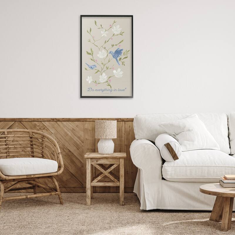 Stupell Floral Do Everything In Love Framed Giclee Art Design By Lucille Price