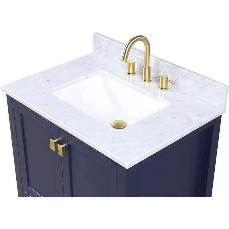 Blossom Geneva 30" Solid Wood Bathroom Vanity with Marble Top