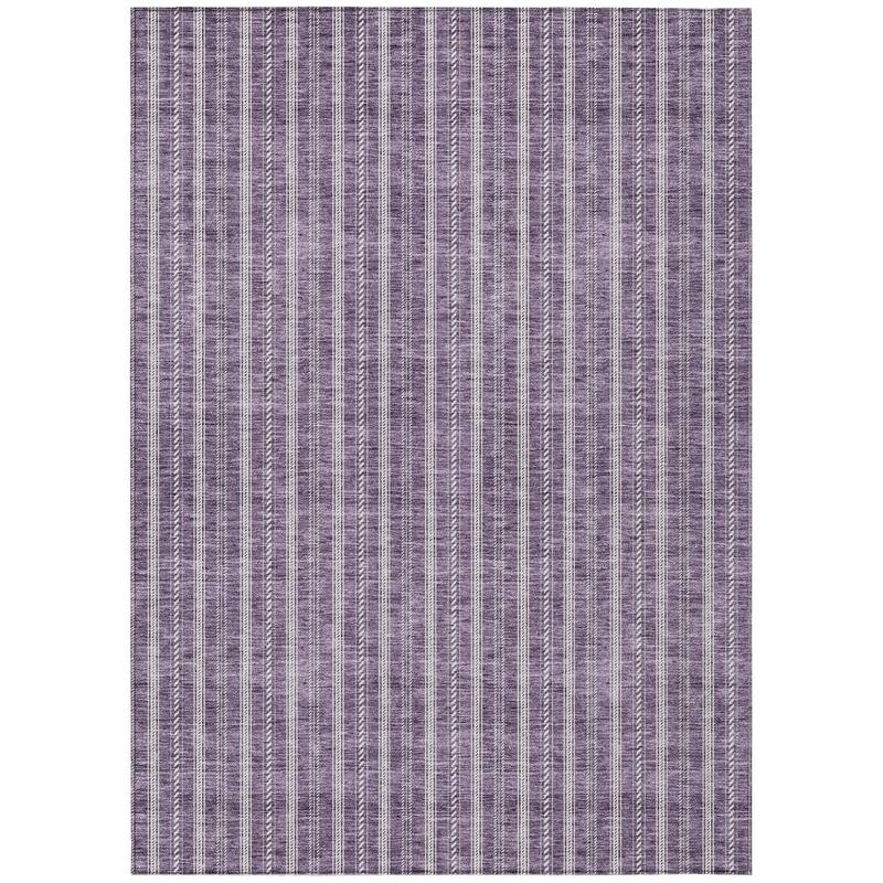 HomeRoots Striped Transitional Rectangle Outdoor Rug