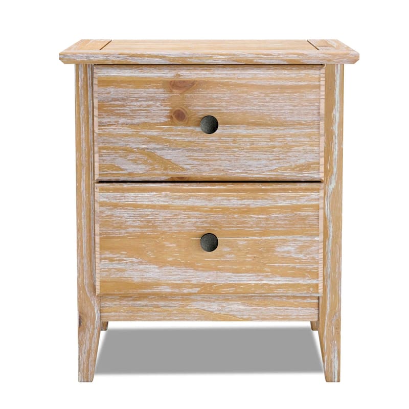 Grain Wood Furniture Greenport 2 Drawer Nightstand - Brushed Driftwood