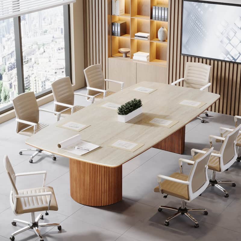 Large Rectangular Conference Meeting Table for 8-10 People