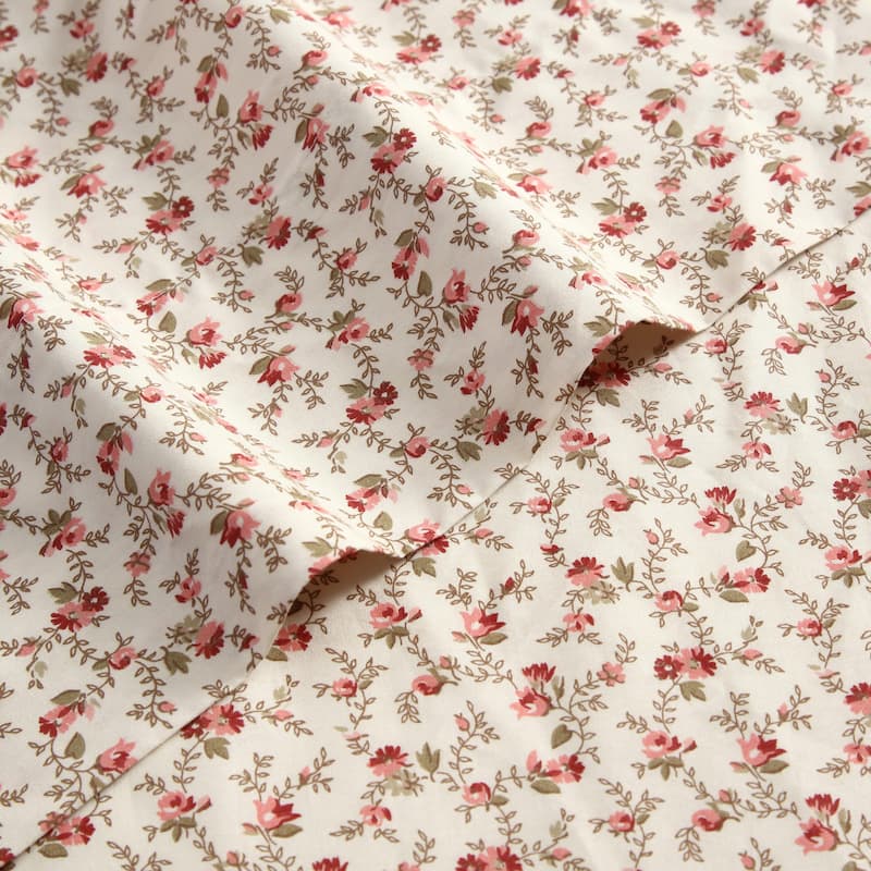 Laura Ashley Printed Cotton Percale Sheet Set