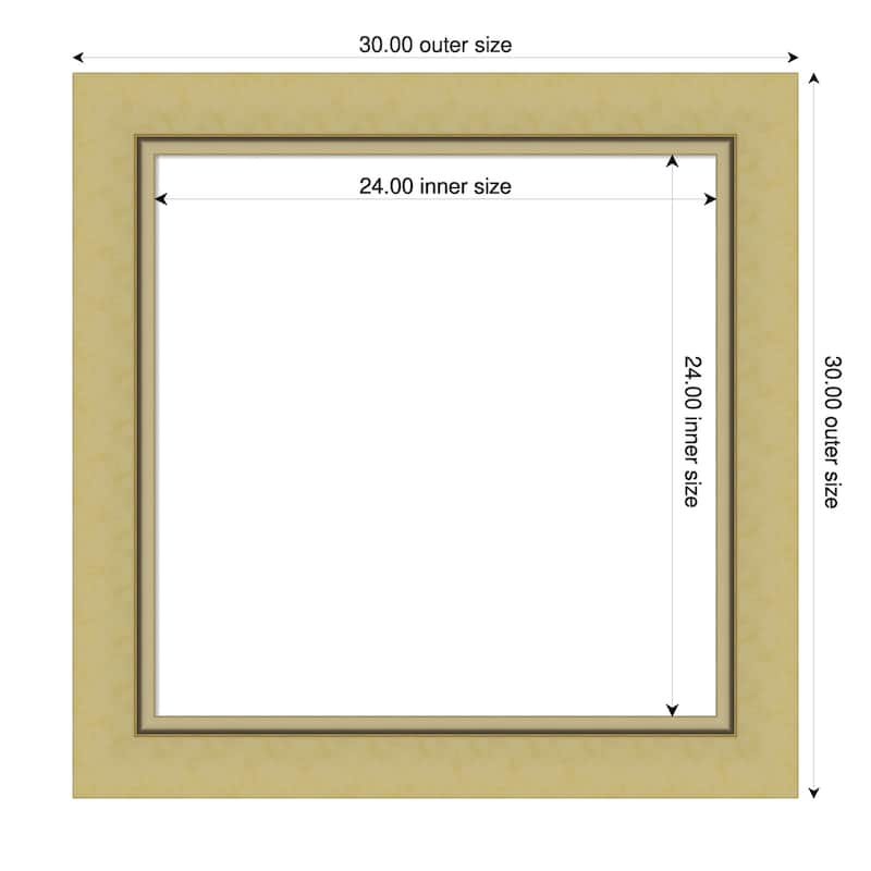 Amanti Art Landon Gold Framed Dry Erase Magnetic Board - 30 x 30 in