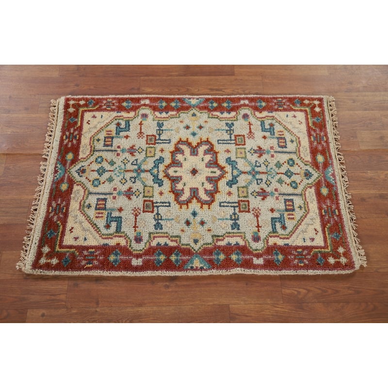 Kazak Indian Accent Rug Handmade Wool Carpet - 2'0" x 3'0"