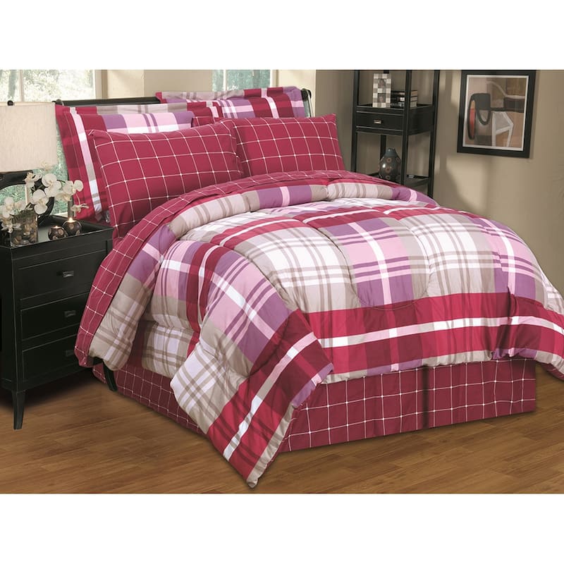 Porch & Den Jenne Reversible Patterned Bed-in-a-Bag 8-PC Comforter Set - Tommy - Twin