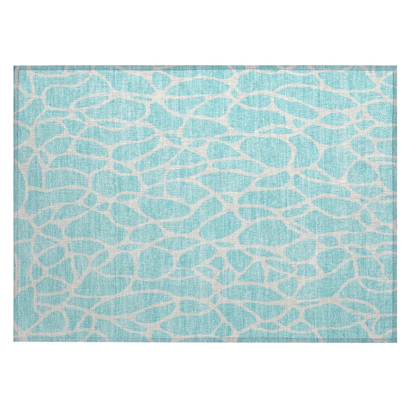 Machine Washable Indoor/ Outdoor Modern Chantille Rug