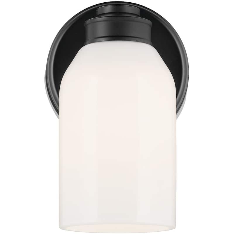 Kichler 55200 Shae 8" Tall Bathroom Sconce with Glossy White Opal