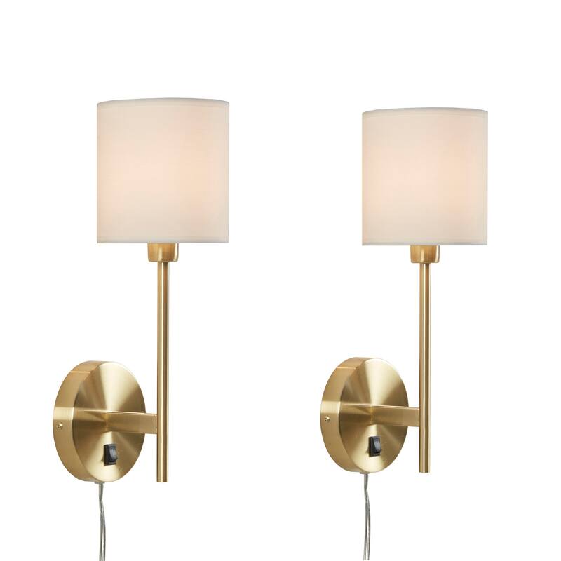 510 Design Conway Metal Wall Sconce with Cylinder Shade (Set of 2)