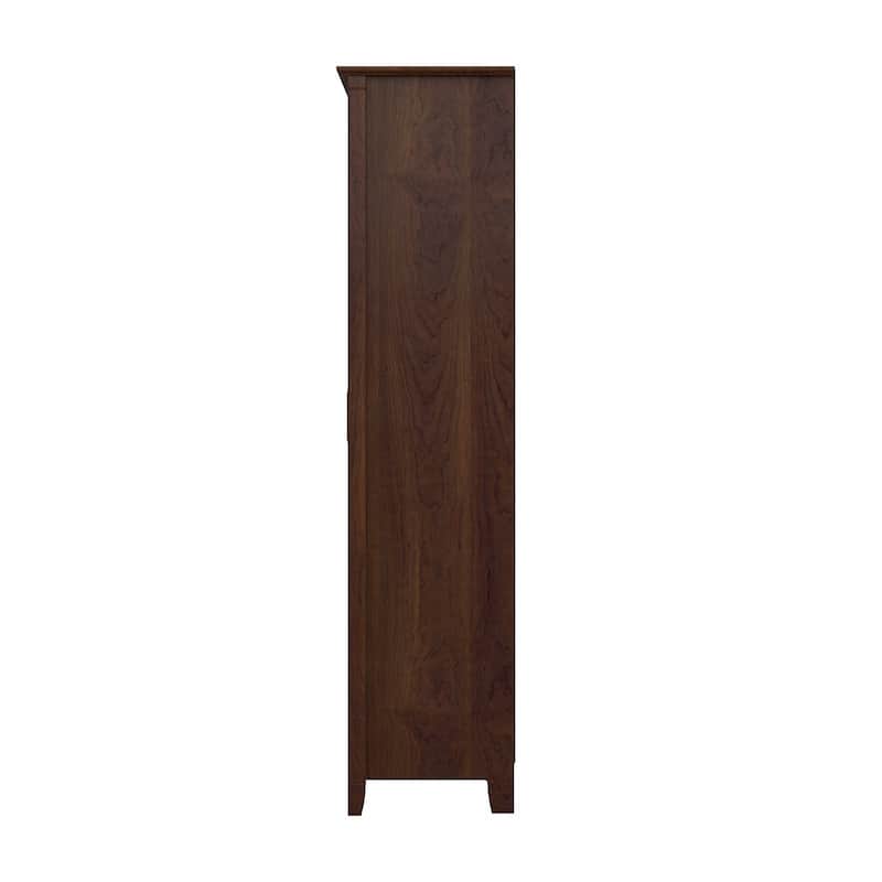 Key West Tall Storage Cabinet with Doors and Shelves by Bush Furniture