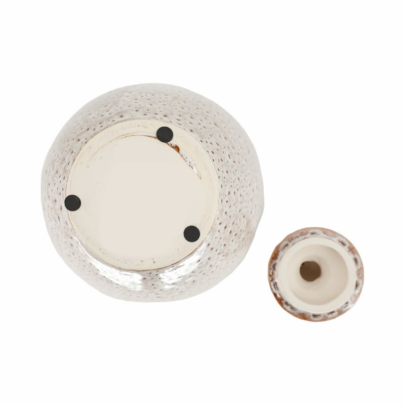 Sagebrook Home Exquisite Stoneware Truman Large Lidded Jar - Elegant Vase for Modern Home Decor