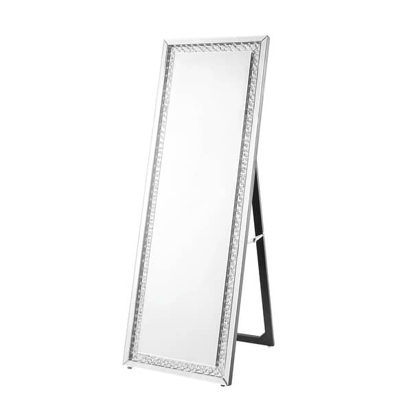 slide 2 of 6, Sparkle 63 in. Contemporary Standing Full length Mirror in Clear N/A