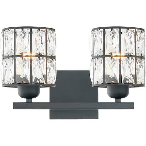 Quoizel Gibson Matte Black 2-light Bath Light