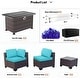 preview thumbnail 28 of 33, Kullavik 12 Piece Outdoor Patio Furniture Set with Fire Pit Table