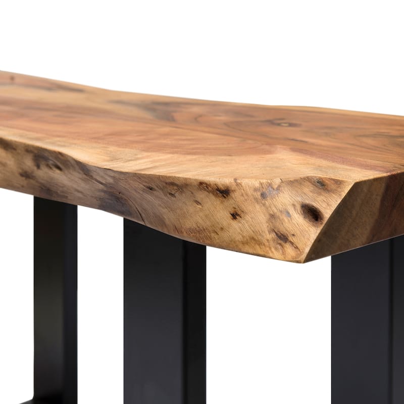 Alpine Natural Live Edge End Table, Natural