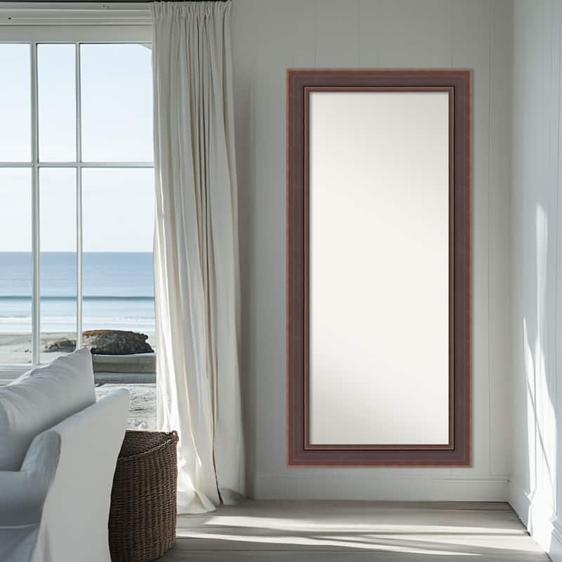 Moab Non-Beveled Framed Full-Length Floor Leaner Mirror - Moab Brown Bronze - 32 x 68 in