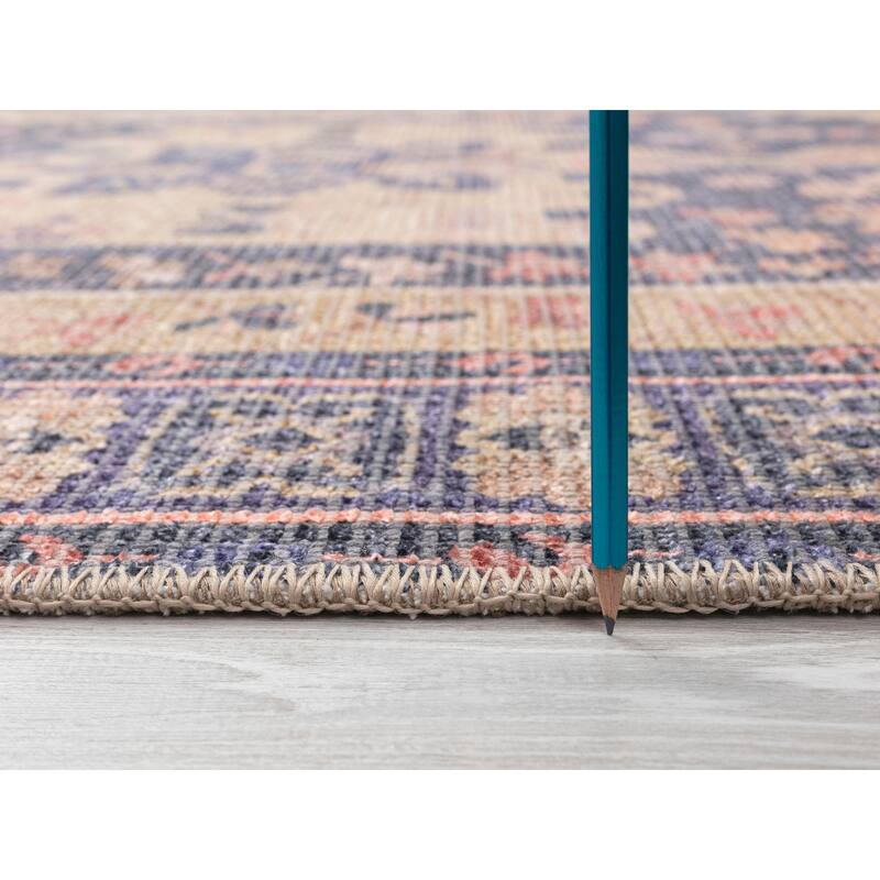 Vera Collection Red Power Loomed Indoor Area Rug