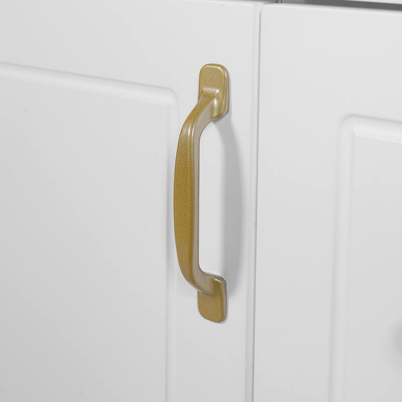 24-Inch Bathroom Vanity With Ceramic Sink, 1 Soft Close Door, 2 Soft Close Drawers, And Double Storage Racks On The Door