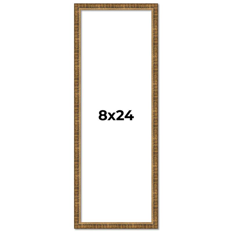 8x24 Frame Gold Solid Wood Picture Frame - Complete Modern Photo Frame
