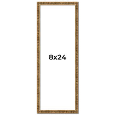 8x24 Frame Gold Solid Wood Picture Frame - Complete Modern Photo Frame
