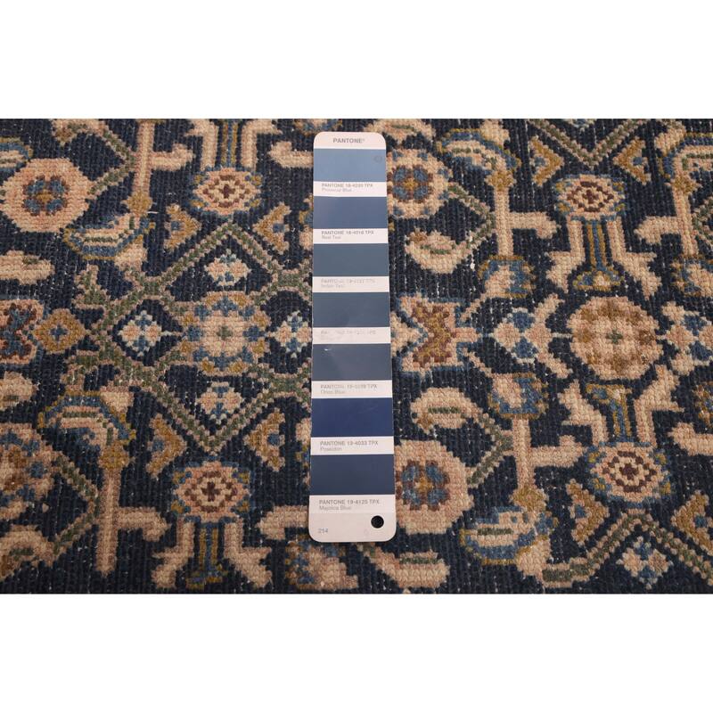 ECARPETGALLERY Hand-knotted Antalya Vintage Navy Wool Rug - 3'7 x 9'11