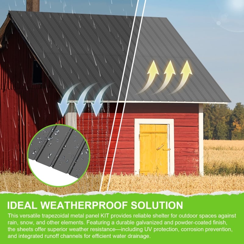 Domi Premium Trapezoidal Steel Roofing & Cladding Panels - Ultimate Weather Protection