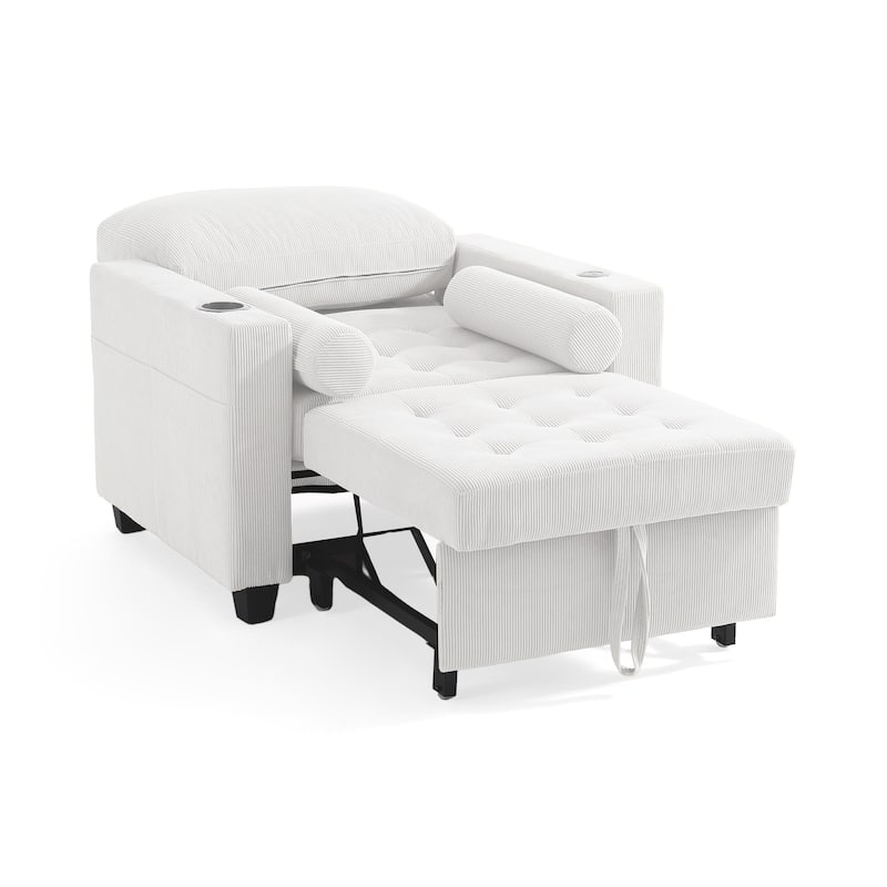 3-in-1 Adjustable Sleeper Sofa Bed Convertible Chair for Living Room