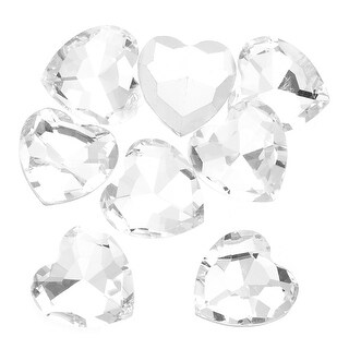 Heart Rhinestones Pointed Back Heart Glass Rhinestone Gems Crystal for ...