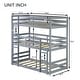 preview thumbnail 21 of 37, Triple Twin Bunk Bed with Dual Ladders & Guardrails