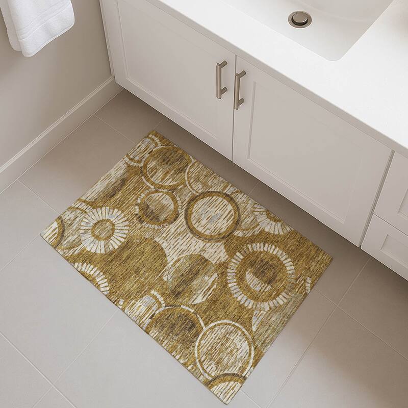 Machine Washable Indoor/ Outdoor Modern Grover Chantille Rug