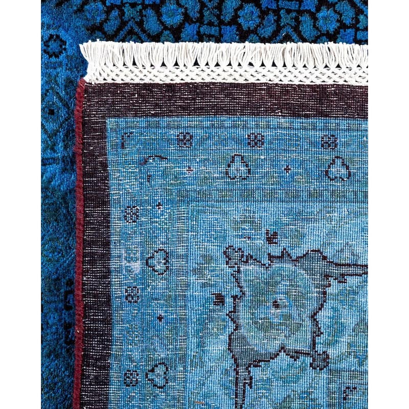 Contemporary Overdyed Wool Hand Knotted Area Rug - 6' 2" x 8' 10"