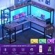 preview thumbnail 30 of 37, L Shaped Desk with Full Hutch and Power Hub, Corner Desk Computer Desk Office Writing Desk
