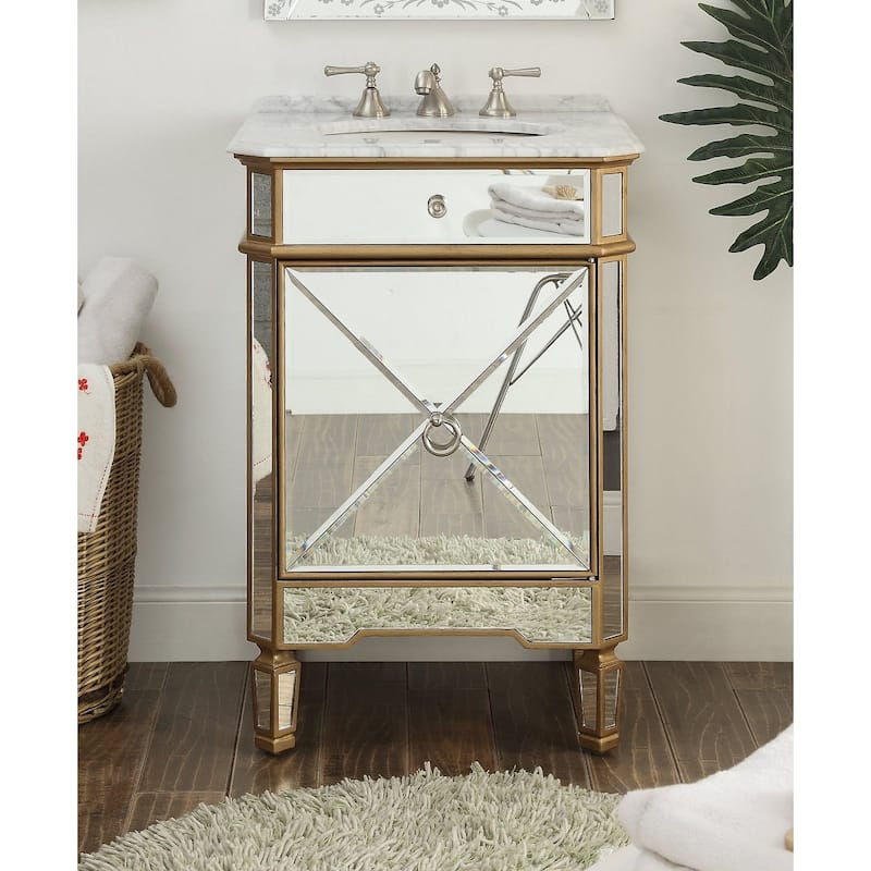 Benton Collection 24" Allegra Single Sink Bathroom Vanity - Gold