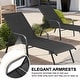 preview thumbnail 36 of 72, Outdoor Patio Lounger Aluminum Adjustable Chaise Lounge Chairs with Arms (Set of 2/4) - See Picture