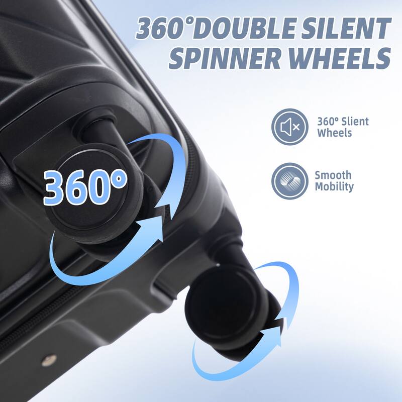 20"/24"/28" 3 pcs/set in ABS Spinner Wheel Luggage
