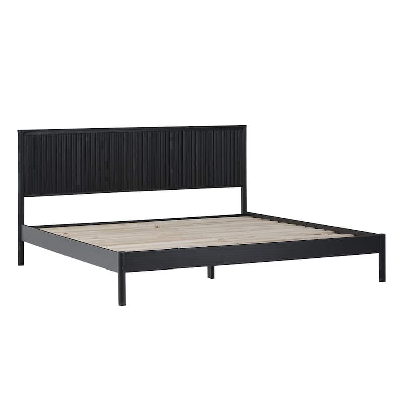 Middlebrook Designs Transitional Solid Wood Reeded King Bed