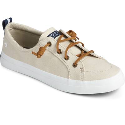 Sperry Womens Crest Vibe Sneaker Oat Linen Sts98644 Memory Foam Comfort