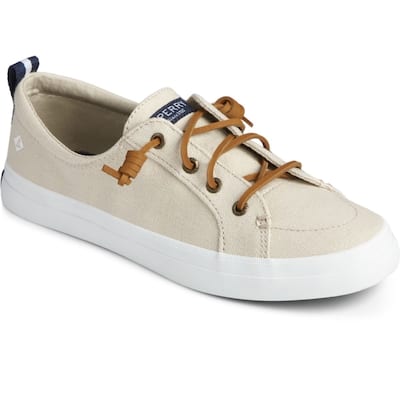 Sperry Womens Crest Vibe Sneaker Oat Linen Sts98644 Memory Foam Comfort