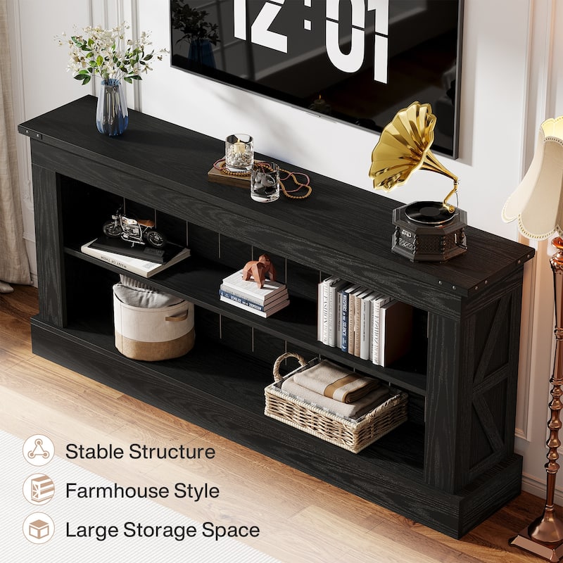 63" Farmhouse TV Stand for 75-Inch TV