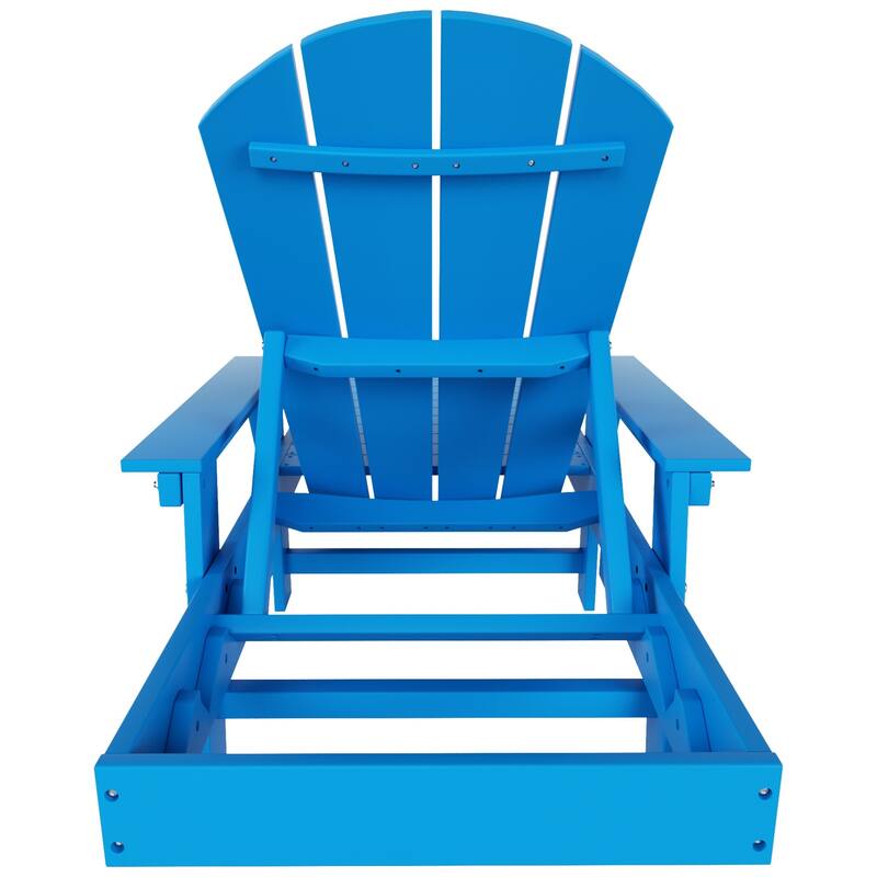 Polytrends Laguna Hdpe All Weather Outdoor Patio Pool Reclining Chaise Lounge With Side Table (2-Piece Set)