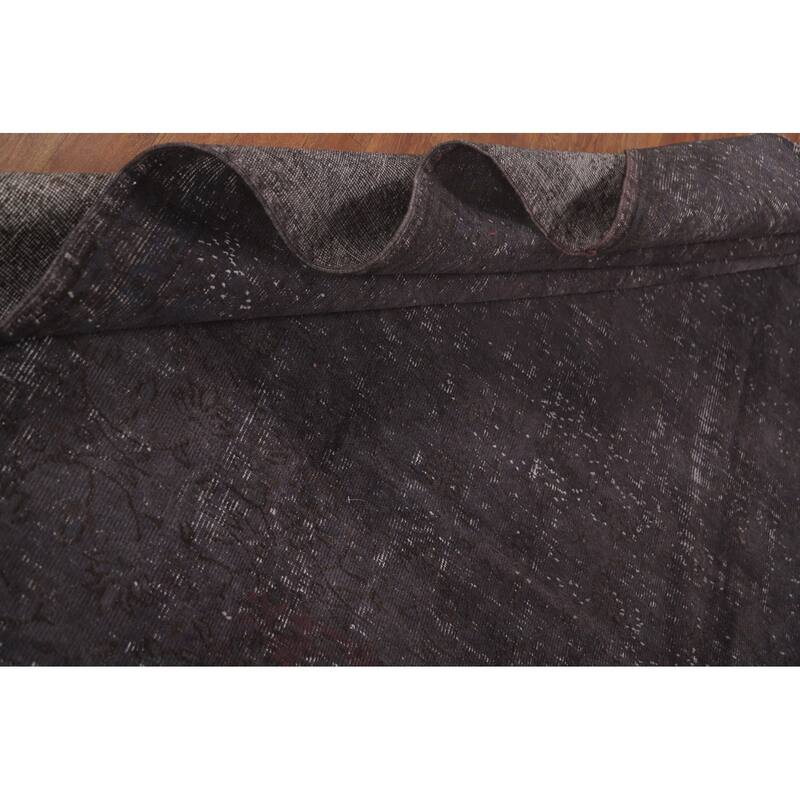 Distressed Over-Dyed Anatolian Turkish Vintage Handmade Wool Carpet - 9'2" x 12'2"