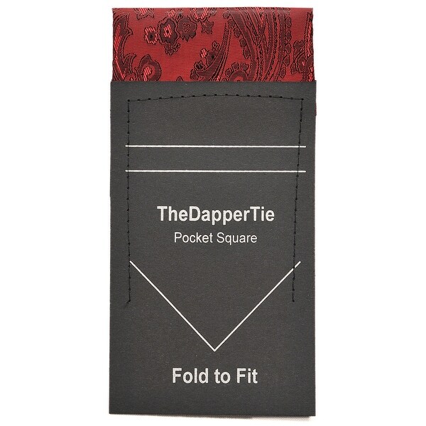 TheDapperTie - New Men's Paisley Flat Pre Folded Pocket Square on Card ...