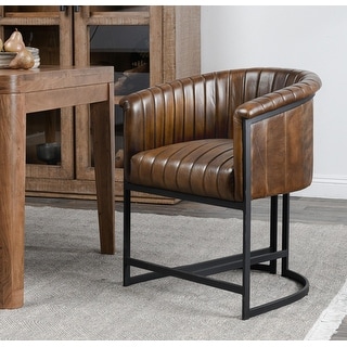 Classic Home Seville Top Grain Leather Dining Chair in Brown - Bed Bath & Beyond - 41283060