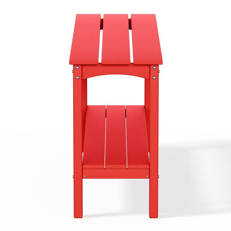 Laguna Hdpe All Weather Outdoor Patio Two Shelf Table