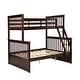 preview thumbnail 34 of 56, Twin Over Full Wood Bunk Bed with Storage Drawers and Ladder