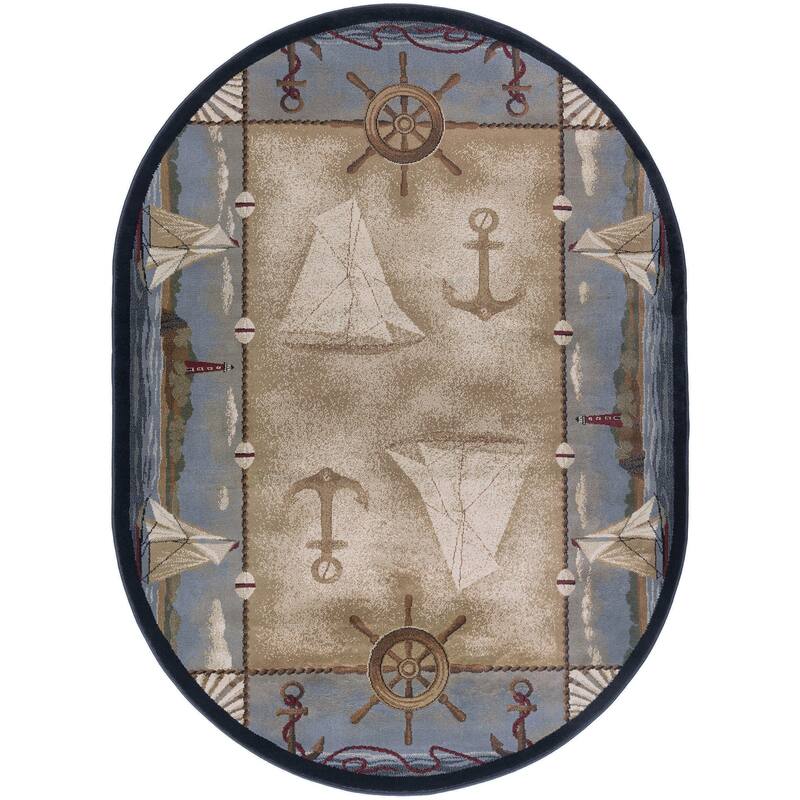 Natural Lodge Novelty Graphic Indoor Area Rug