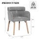 preview thumbnail 12 of 23, Modern Upholstered Solid Wood Dining Chair With Arms (Set of 2)